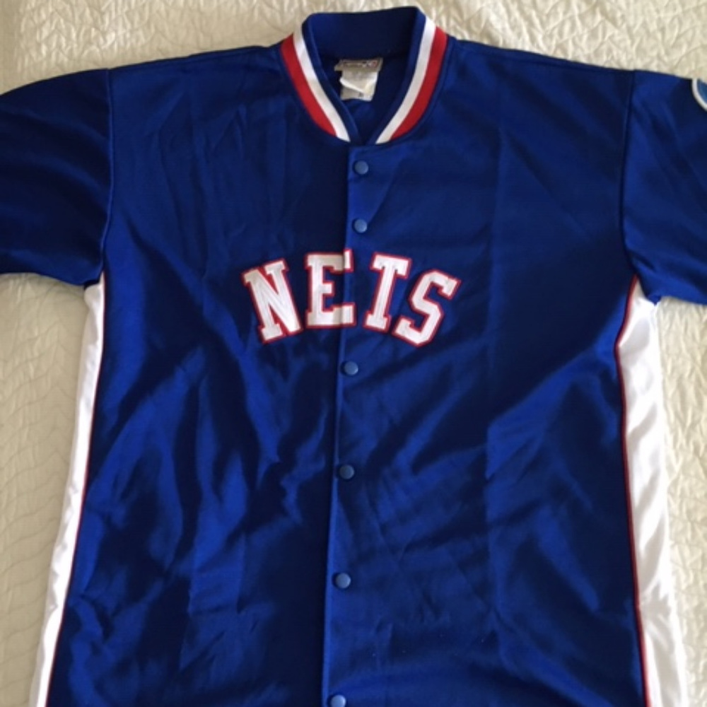 New Jersey Nets Throwback Warm Up Jacket EUC